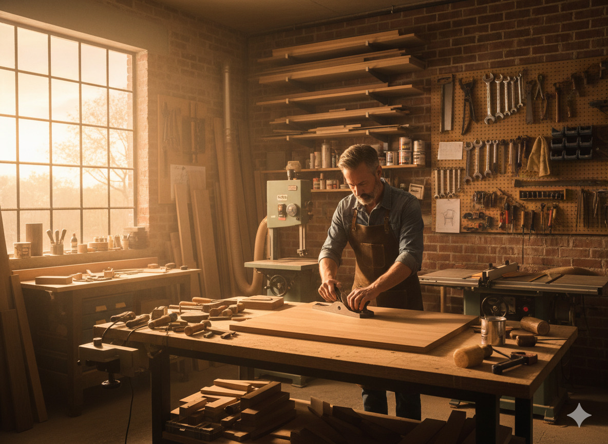 Workshop where furniture is crafted